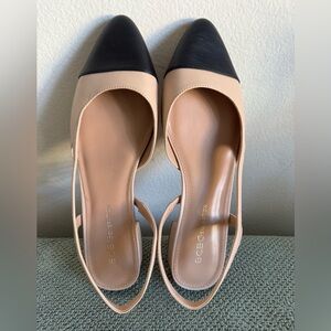 BCBGeneration Black and Tan Heels
